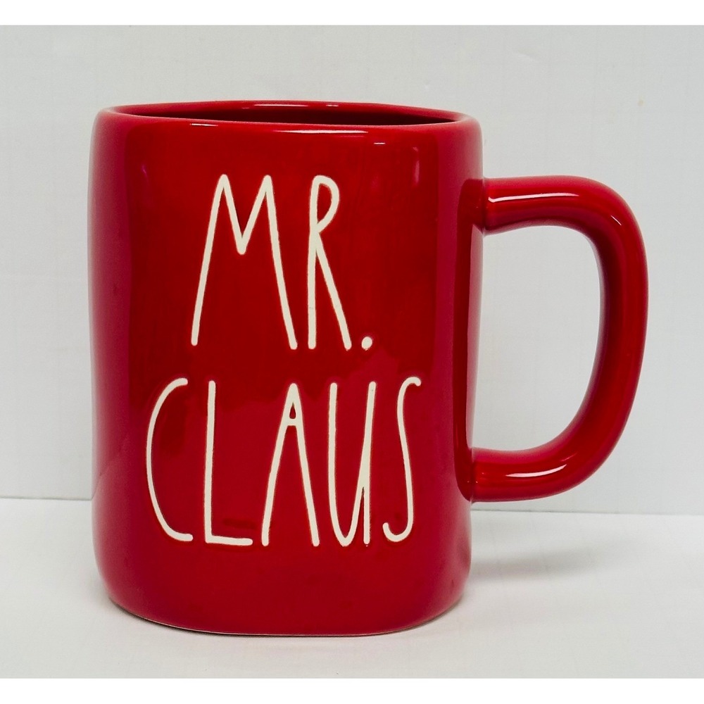 Rae Dunn 16oz Red Mr Claus Christmas Holiday Artisan Collection Coffee‎ Mug